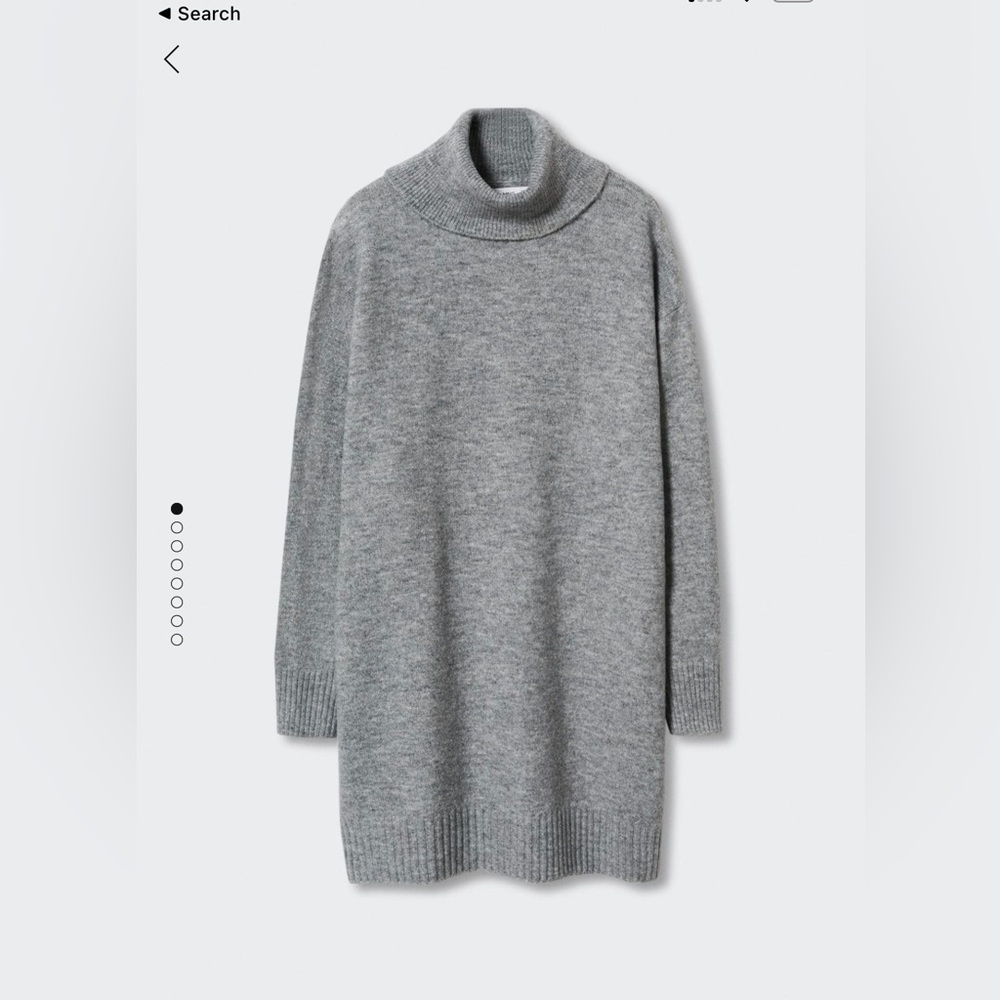 Size 8 Turtleneck Mango Dress - only worn once - heather gray